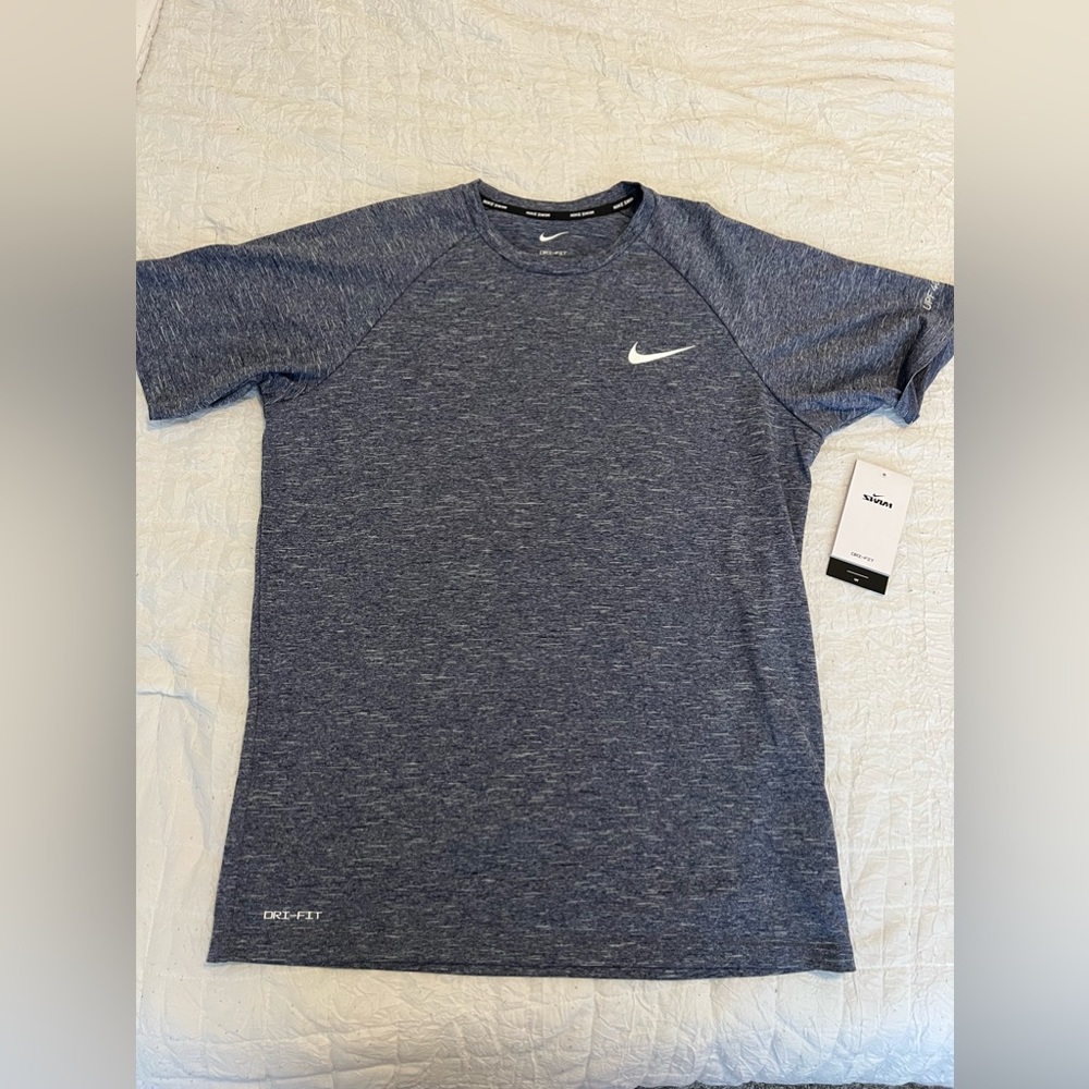 Nike Swim Dri-Fit, Men’s small, heathered blue, NWT